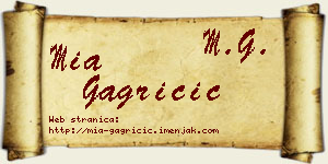 Mia Gagričić vizit kartica